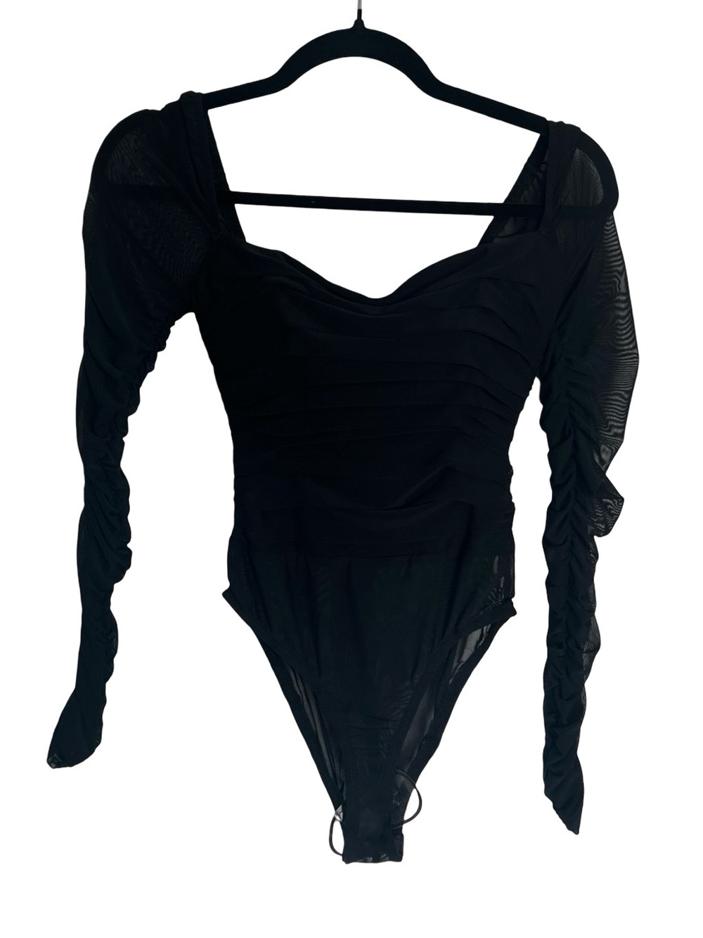 Princess Polly Black Bodysuit NWT Fitted Snap Bottom Going Out Size 4